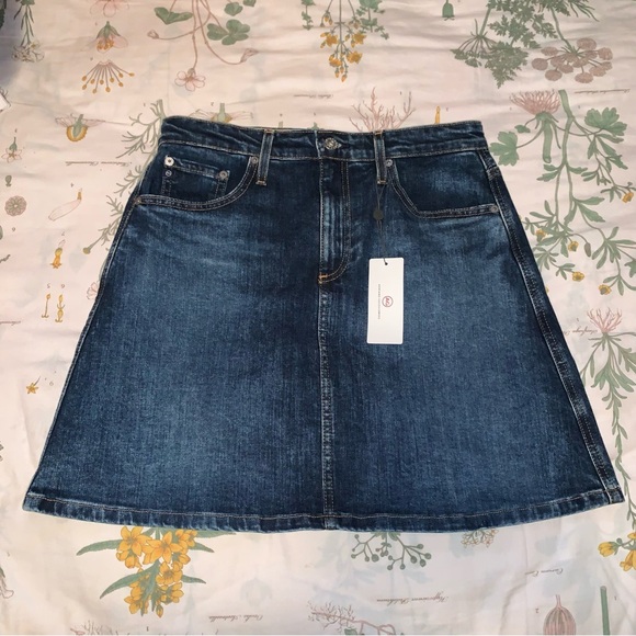 FIRM PRICE♥️AG Ali Denim Jean A-line Skirt Nwt - Picture 1 of 6